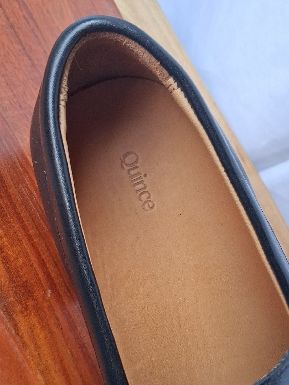 Quince Calfskin Leather Penny Loafer Black 9.5 - Picture 9 of 11